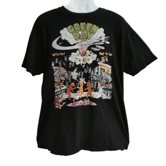 Green Day Dookie Album Tee T Shirt Black Rock Band Tour Concert Large Graphic L - Picture 6 of 7